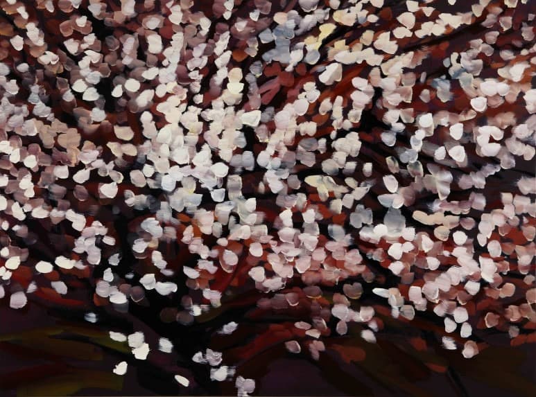 201909:梅 · acrylic and oil on canvas · 97×130.3cm · 2019 · 201909:梅 · acrylic and oil on canvas