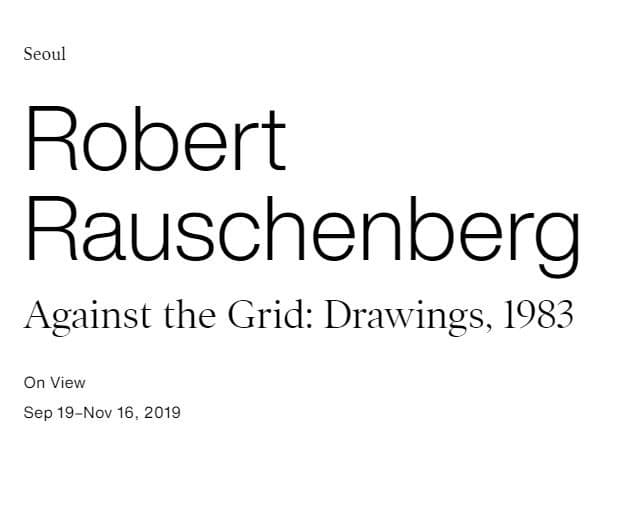 Robert Rauschenberg Against the Grid: Drawings, 1983 포스터