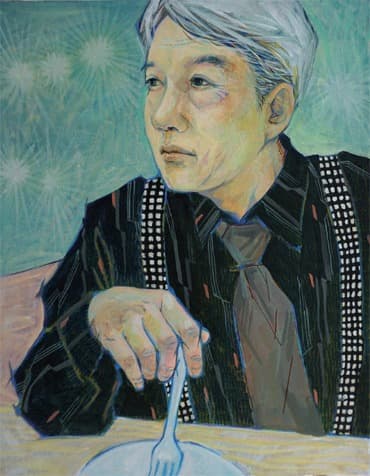 포크를 든 남자 · Acrylic on Canvas · 40.9x31.8cm