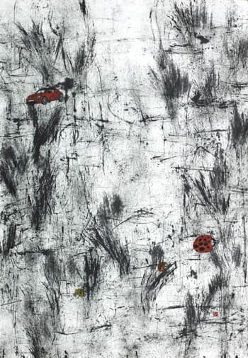 사색 · 한지에 수묵 · 150x210cm