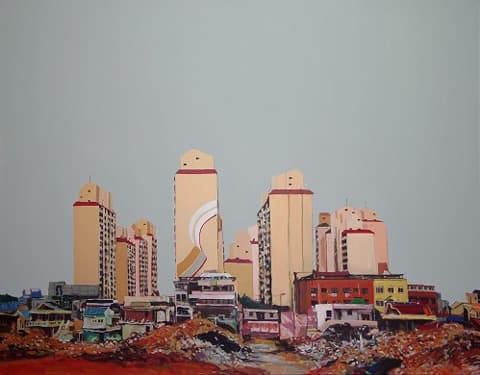 계림동 재개발 · Acrylic on Canvas · 91x116cm · 2019 · Redevelopment in Kyerim · Acrylic on Canvas