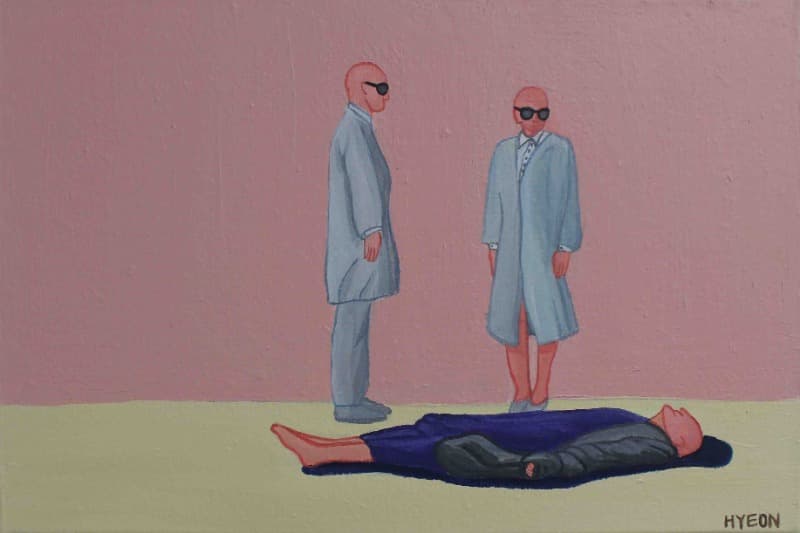Silent death · acrylic on canvas · 20x20 · 2019 · 조용한 죽음 · acrylic on canvas