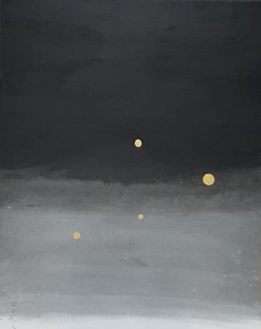 확산18 · 장지에 혼합재료 · 100x80cm · diffusion18