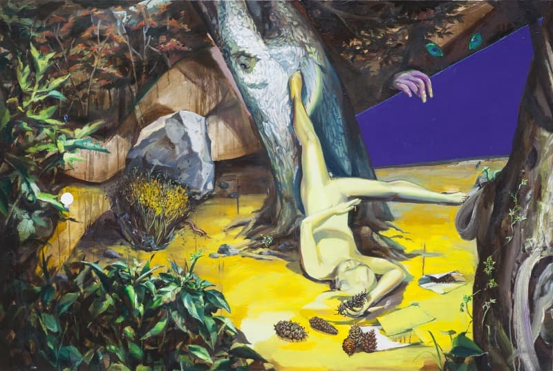정수정_땀은 바다가 된다1 · 캔버스에 유화 · 130.3cmx193.9cm · 2019 · Sweat becomes a sea1 · oil on canvas