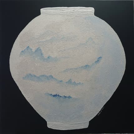 공-空(달항산수풍경1) · Mixed Media · 72.7x72.7cm · 2019 · Empty · Mixed Media