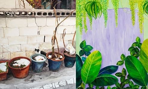 (왼)김나임,충열2길 · (오)김소연,집과 정원1 · 전시작품 중 일부 · 2, Chungyeol · House and garden1