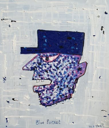Blue Portrait · Oil on Canvas · 53x45.5cm · 2019 · Blue Portrait · Oil on Canvas