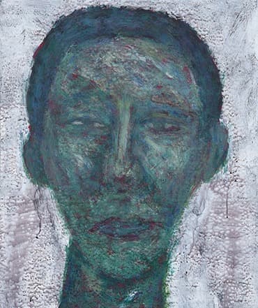 그린얼굴_11 · Acrylic · 72.7x60.6cm · 2019 · Face_11 · Acrylic