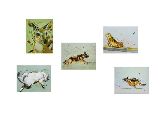 2019 animals · Oil on Canvas Panel · 19x24cm x 5ea · 2019 · 2019 animals · Oil on Canvas Panel