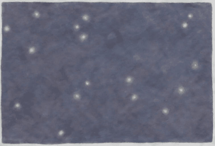 김수호 - 3월의 밤물결_14 · 장지에 분채 · 76x109.5cm · 2019 · Night on March_14
