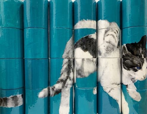 Untitled-Street cat · 혼합재료 · 38×48×8cm · 2019 · Untitled-Street cat