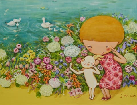 소풍 · Acrylic on Canvas · 53x40.5cm · 2019 · Picnic · Acrylic on Canvas