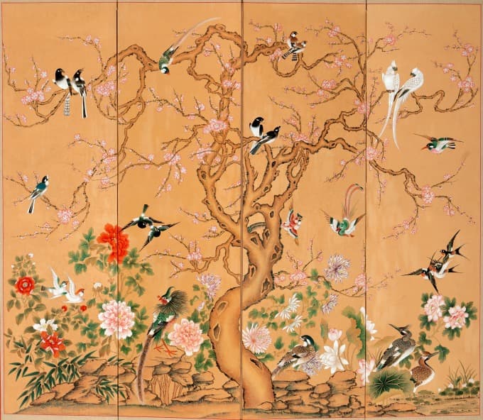 성혜숙_화조도 · Flowers and Birds