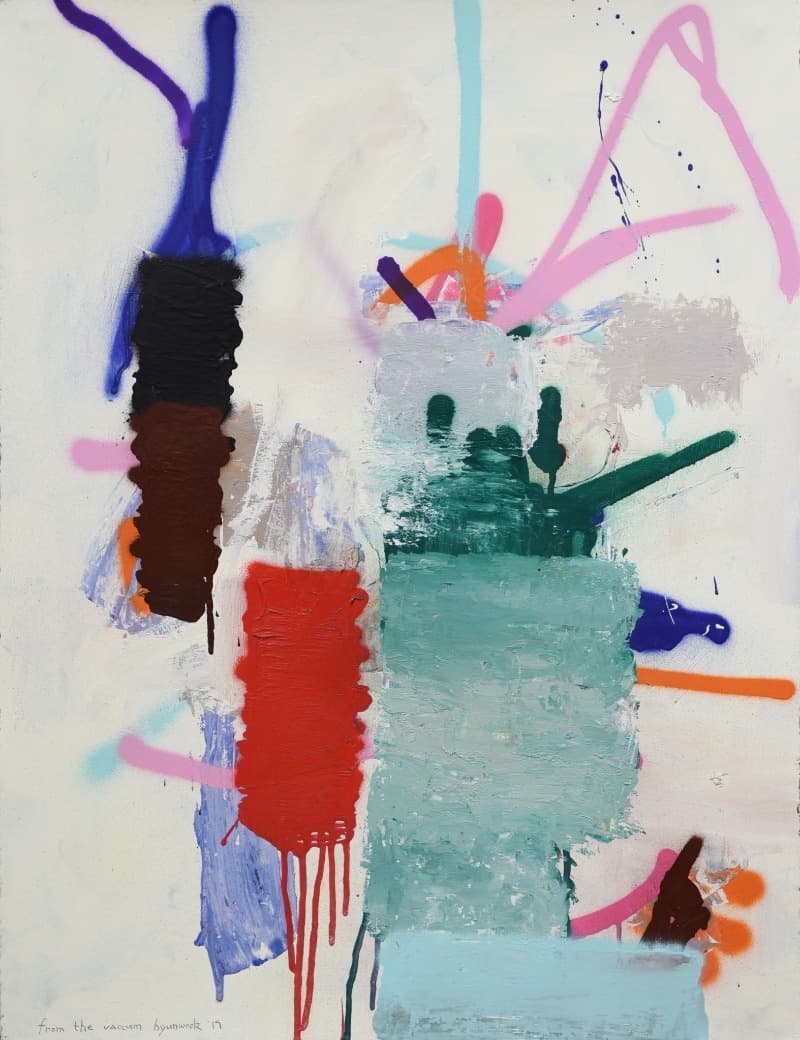 from the vaccum · oil&spray paint on paper · 2019 · from the vaccum · oil&spray paint on paper