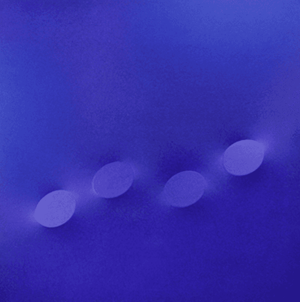 4 ovali blu · Acrylic on shaped canvas · 100 x 100 cm · 2018 · 4 ovali blu · Acrylic on shaped canvas