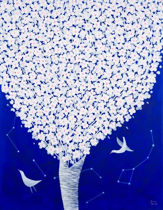사색의정원-꿈을꾸다 · Mixed media on canvas · 145.5x112cm · Garden of Meditation · Mixed media on canvas