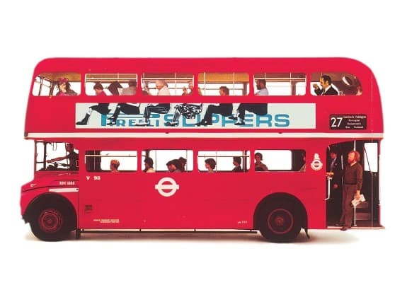 London Bus Advert · Pirelli slip pers · 1962 · London Bus Advert · Pirelli slip pers