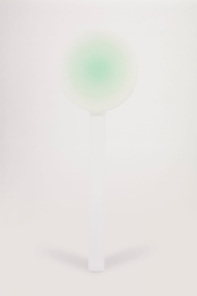 Untitled · Cast epoxy with artist made pedestal · 26 inches diameter/51.5 x 5.125 inches (pedestal) · 2019 · Untitled · Cast epoxy with artist made pedestal