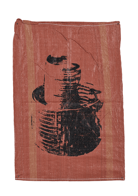 강원도 고성군 죽왕면 곡실평길 330 #4 · 마대에 실크스크린 · 108×74cm · 2019 · 330, Goksilpyeong-gil, Jugwang-myeon, Goseong-gun, Gangwon-do, Republic of Korea #4