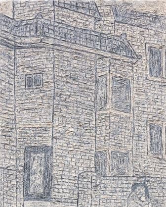 그저 그런 풍경: 그저 그런 사랑 · 캔버스에 유화, 연필 · 27.5 x 22.2 cm · 2018 · Just such a scene : so-so love · Oil on Canvas, pencil