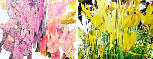 Cyber garden - Ethereal nature garden · Oil on Canvas · 91x117cm x 2ea · 2010 · Cyber garden - Ethereal nature garden · Oil on Canvas