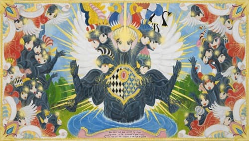 Patron Saint of Justice and Giant Squid · Oil, Cotton Collage on Cotton · 236x185cm · 2018 · Patron Saint of Justice and Giant Squid · Oil, Cotton Collage on Cotton