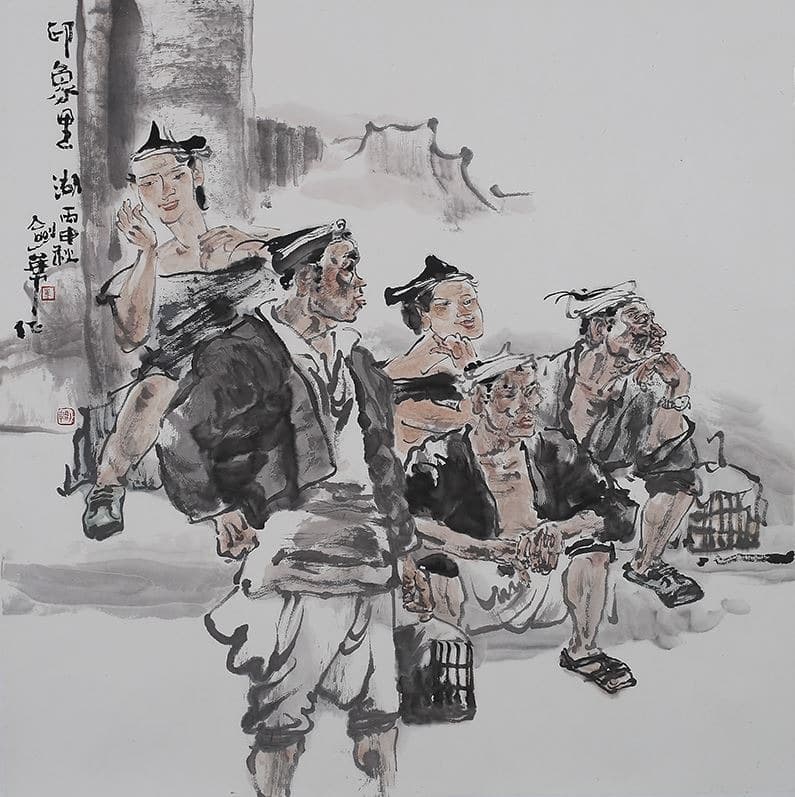 <한중문화예술교류전> · 전시 작품 중 일부 · exhibition work