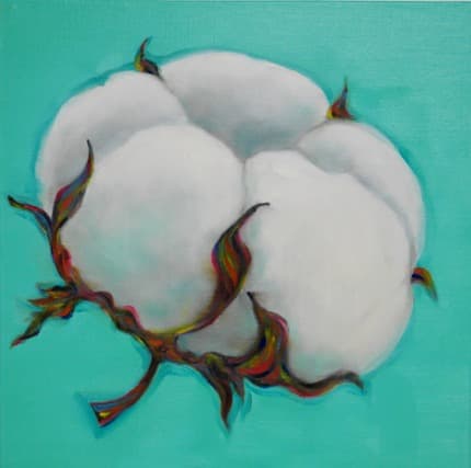 목화Ⅴ · Oil on Canvas · 45.5x45.5cm · 2019 · Cotton Ⅴ · Oil on Canvas