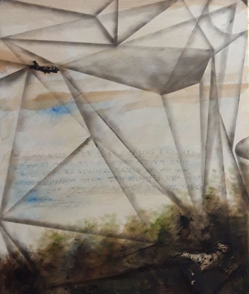 사윤택_회화적 스펙트럼에 관한-'헛헛함' · 종이에 유채 · 72.7×60.6cm · 2019 · On the pictorial spectrum-The vain of painting in which time intervenes · Oil on paper