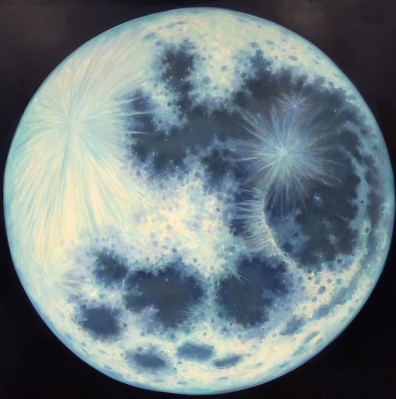 변지현_Blue Moon · Oil on canvas · 150x150cm · 2019 · Blue Moon · Oil on canvas