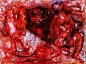 송혜수_소와 여인 · 캔버스에 유채 · 56x70cm · 1998 · Cow and woman · Oil on canvas