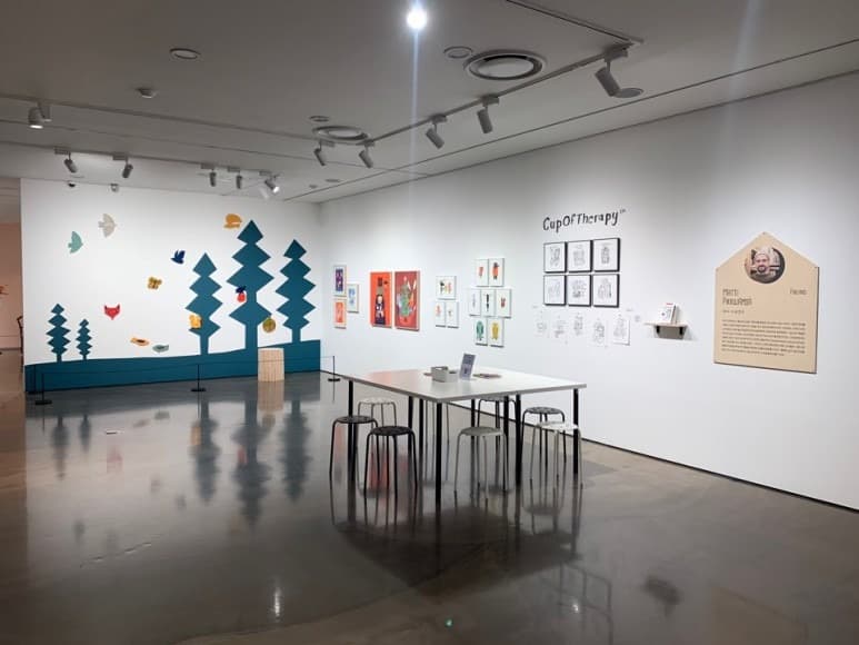 <My winter story, 숲길을 걸으며> 전시 전경 · <My winter story, walking along the forest> Installation view