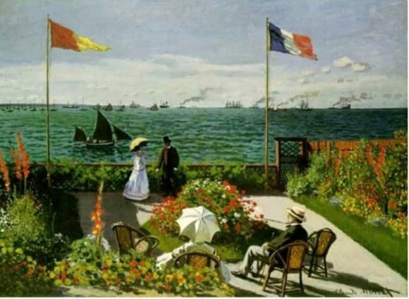 생트 아드레스의 정원 · 캔버스에 유채 · 98x130cm · 1867 · a garden of Saint Adres · oil on canvas