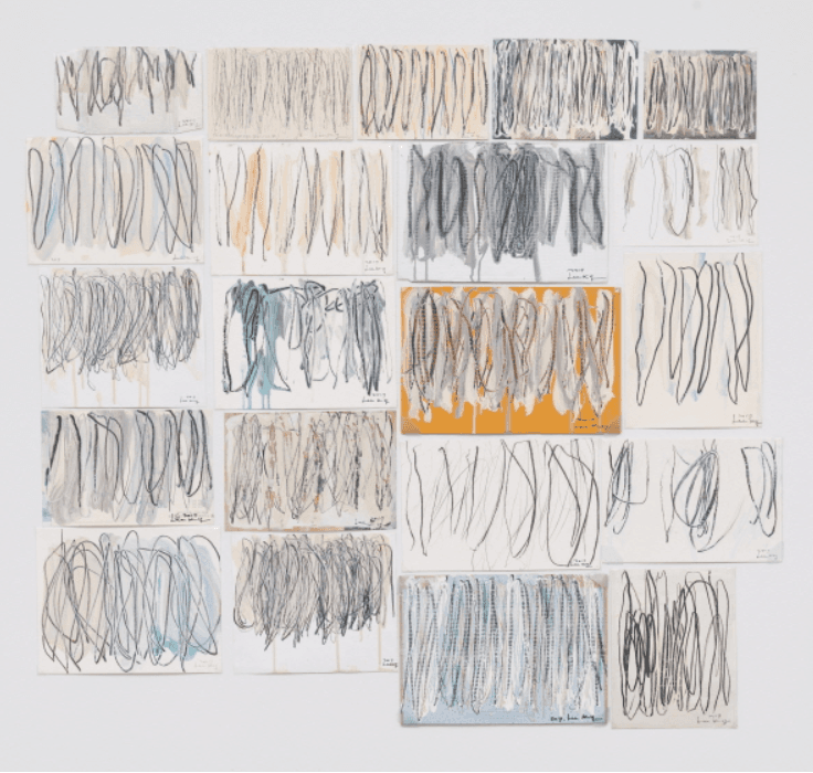 Bodyscape 76-1-2019 (드로잉모음 14점) · 종이위에 아크릴 · 각 15x20cm · 2019 · Bodyscape 76-1-2019 (collection of 14  drawings) · Acrylic on canvas