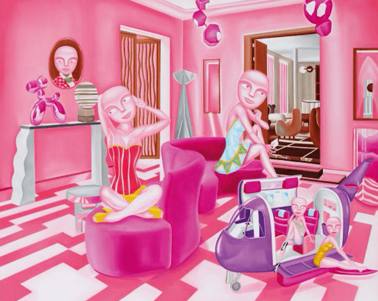 페이크 라이프2 · oil on canvas · 162.2 x 130.3cm · 2017 · oil on canvas