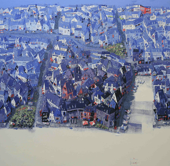 기대어 사는 곳 · 혼합재료 · 100x100cm · 2012 · A place to lean on · Mixed materials