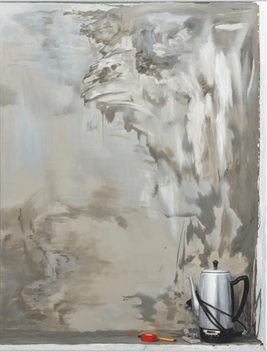 배종헌_미장제색-미장이의 흙손질 · 캔버스에 유채 · 290.9x218.2cm · 2017-2019 · Bae Jong-Hun_MiJangJaeSack-smooth mudwork of a plasterer · Oil on canvas