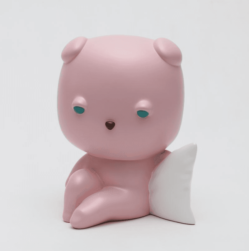Green-Eyed Soul, Sleebu · car paint on plastic · 28x24x36cm · 2019 · Green-Eyed Soul, Sleebu · car paint on plastic