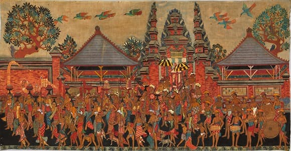 사원행렬 · 캔버스에 물감 · 80x156cm · 20세기 전반 · Temple Parade · Paint on canvas