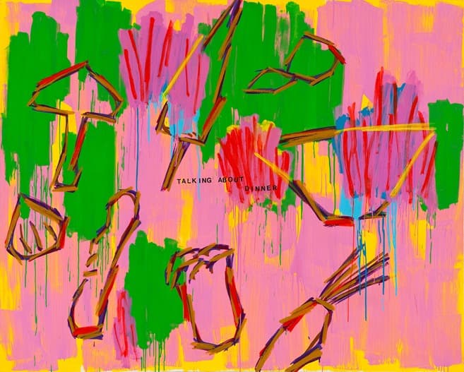 Talking about Dinner · 캔버스에 아크릴 · 181x227cm · 1999 · Talking about Dinner · Acrylic on canvas