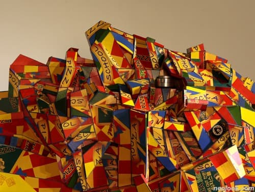 슈퍼맨 · 패키지박스 모듈, 렌즈 · 120×80×30cm · 2017 · Superman · Package box module, lens