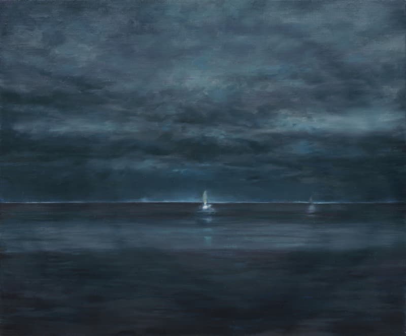 창백한 점 · oil on canvas · 38.0×45.4cm · 2019 · Pale Dot · oil on canvas