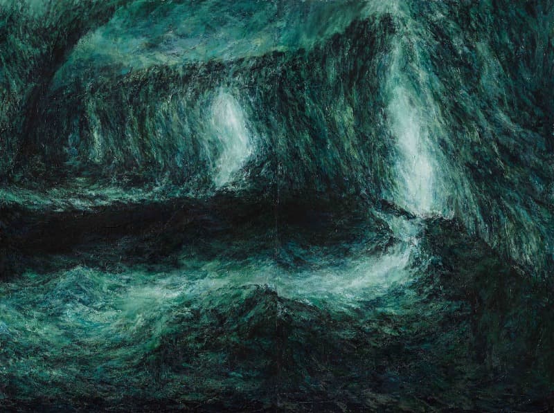 어둠 속 발아는 빛 · acrylic on canvas · 388×260cm · 2019 · acrylic on canvas