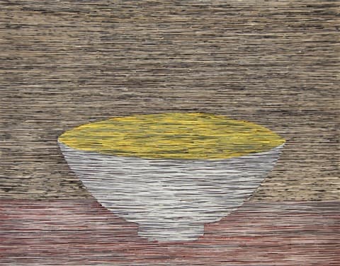 시간 비우고 담기 2016-1 · 캔버스 위에 장지 · 91x115.5cm · 2016 · Emptying And Containing Time 2016-1 · JangJi on canvus