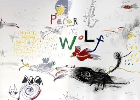권기철_피터와 늑대 · 캔버스에 유채 · 260.6x193.9cm · 2011 · Kwon Ki-Chul_Peter and the Wolf · Oil on Canvas