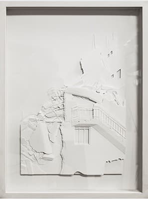 Surface 10 · paper cut, glass with wood frame · 22.4cmx31cm · 2019 · Surface 10 · paper cut, glass with wood frame