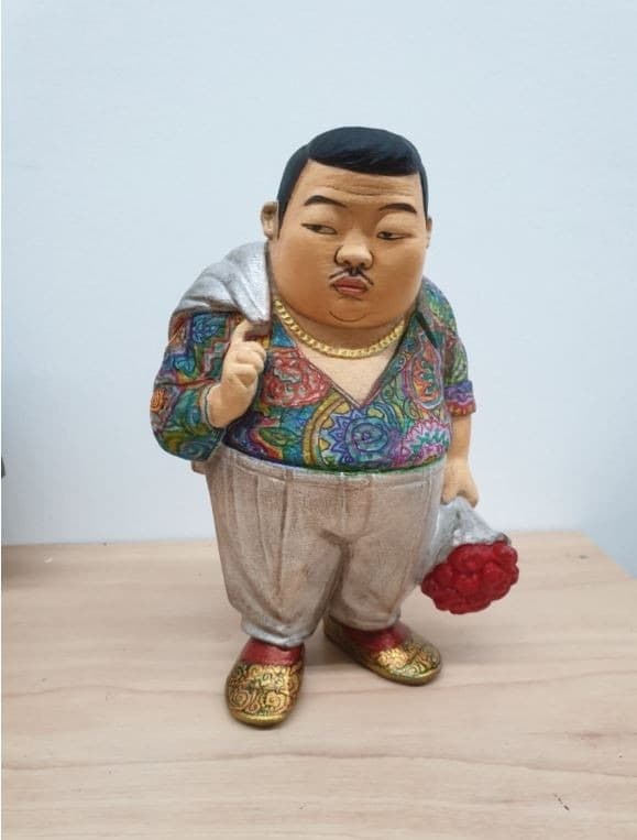 김원근/순수맨 · 에폭시, 레진, 아크릴 채색 · 31cmx18cmx12cm · 2019 · Kim Won-guen/Pure man · Epoxy, Resin, Acrylic