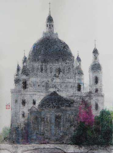 내 주는 강한 성이요-5 · 목탄 & 파스텔 · 60.6x45.5cm · 2019 · A mighty fortress is our God-5 · Charcoal & Pastel