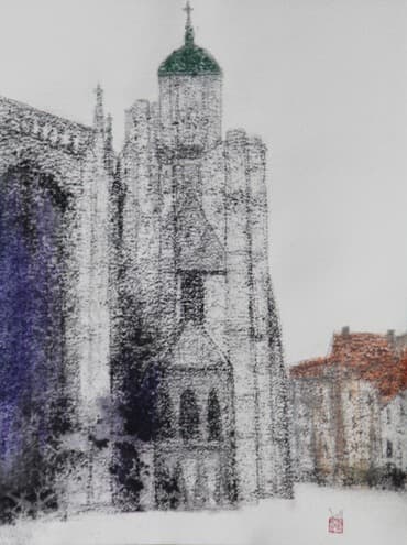 내 주는 강한 성이요-1 · 목탄 & 파스텔 · 60.6x45.5cm · 2019 · A mighty fortress is our God-1 · Charcoal & Pastel