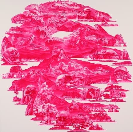 이세현, Between Red-015JUL02 · 린넨에 오일 · 250x250cm · 2015 · Lee Sea-hyun, Between Red-015JUL02 · Oil on linen